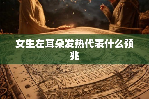 女生左耳朵发热代表什么预兆