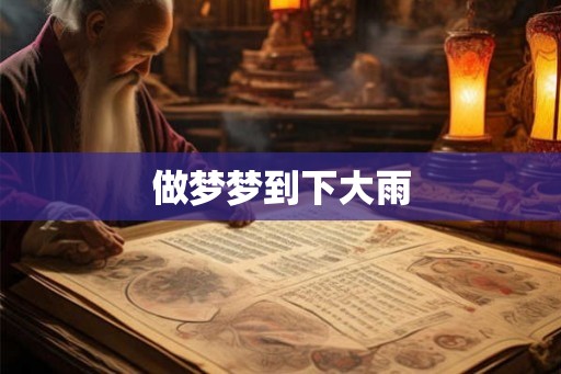 做梦梦到下大雨