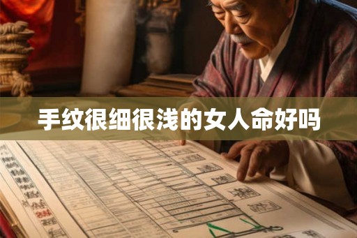 手纹很细很浅的女人命好吗