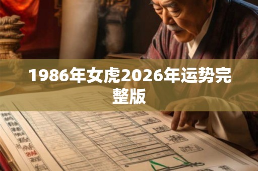 1986年女虎2026年运势完整版