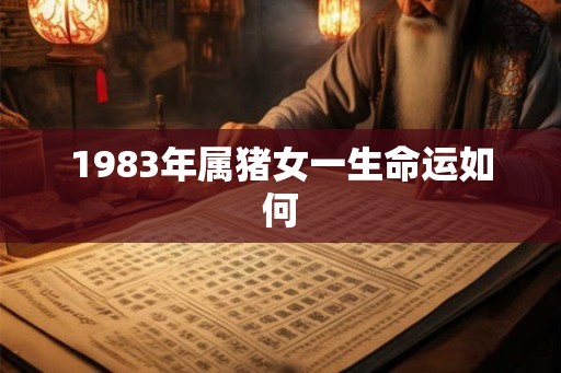 1983年属猪女一生命运如何