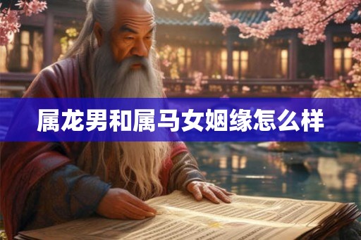 属龙男和属马女姻缘怎么样