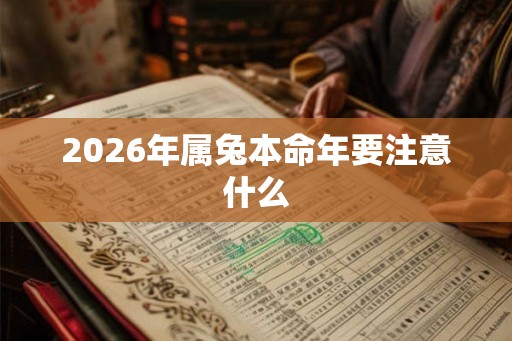 2026年属兔本命年要注意什么 2026年属兔本命年要注意什么