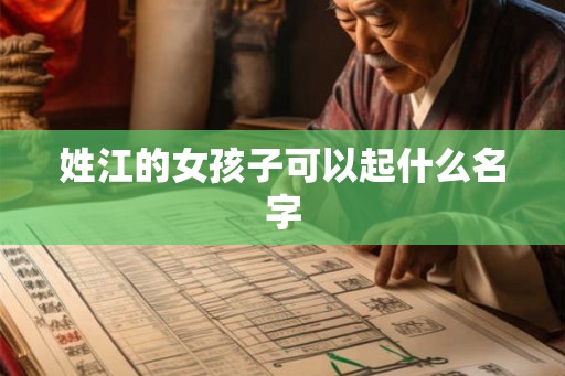 姓江的女孩子可以起什么名字