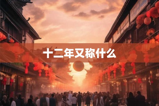 十二年又称什么