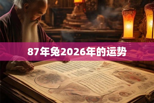 87年兔2026年的运势