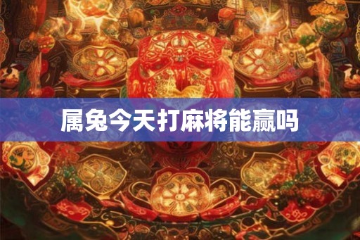 属兔今天打麻将能赢吗