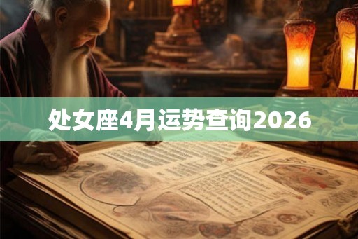 处女座4月运势查询2026