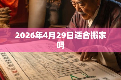 2026年4月29日适合搬家吗