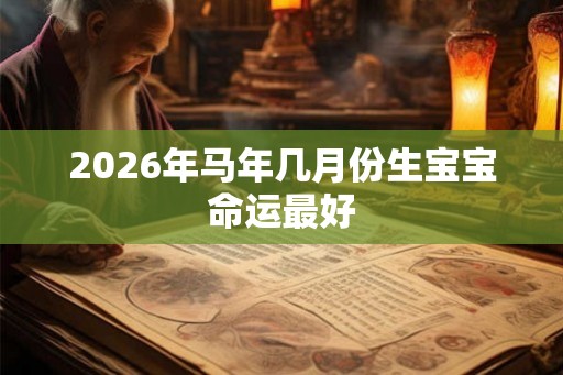 2026年马年几月份生宝宝命运最好