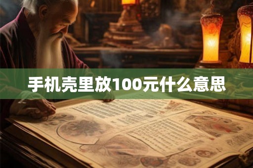 手机壳里放100元什么意思