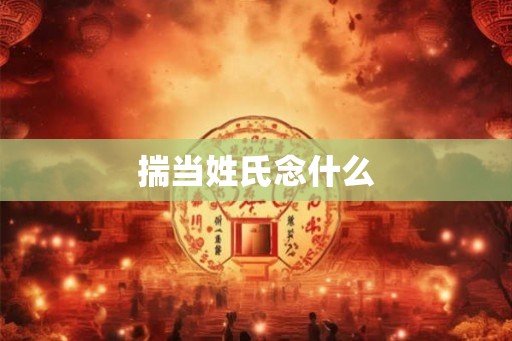 揣当姓氏念什么
