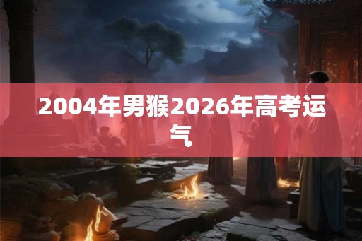 2004年男猴2026年高考运气