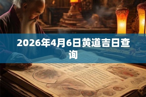 2026年4月6日黄道吉日查询