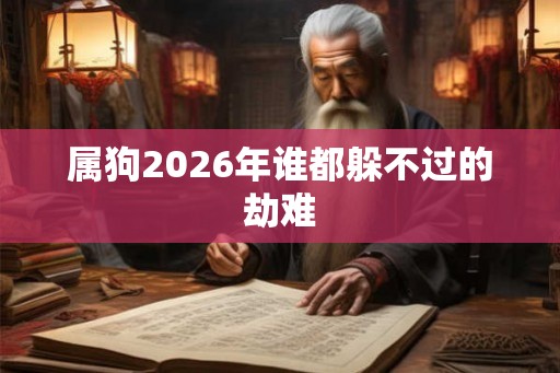 属狗2026年谁都躲不过的劫难