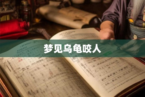 梦见乌龟咬人