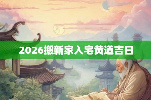 2026搬新家入宅黄道吉日