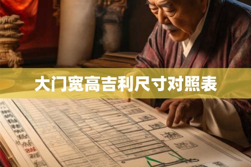 大门宽高吉利尺寸对照表