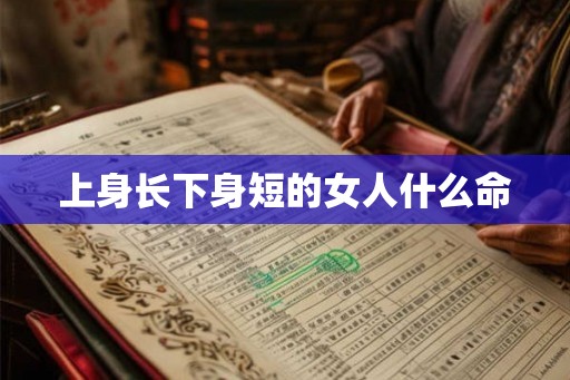 上身长下身短的女人什么命