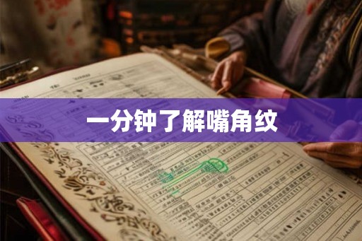 一分钟了解嘴角纹