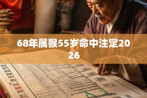 68年属猴55岁命中注定2026