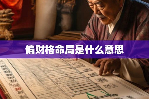 偏财格命局是什么意思