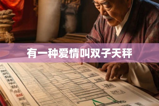 有一种爱情叫双子天秤