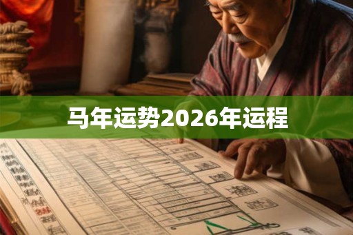 马年运势2026年运程