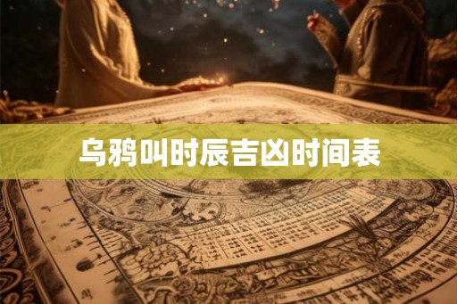 乌鸦叫时辰吉凶时间表