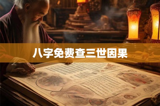 八字免费查三世因果 八字免费查三世因果