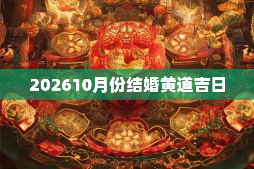 202610月份结婚黄道吉日