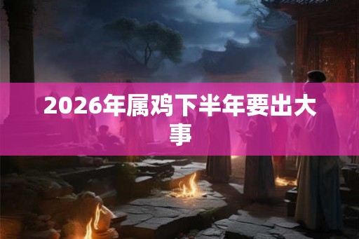 2026年属鸡下半年要出大事