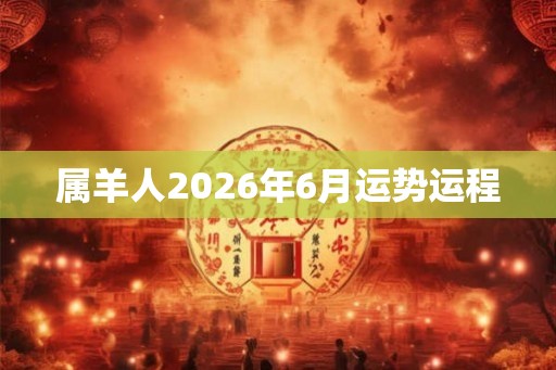 属羊人2026年6月运势运程 属羊人2026年6月运势运程