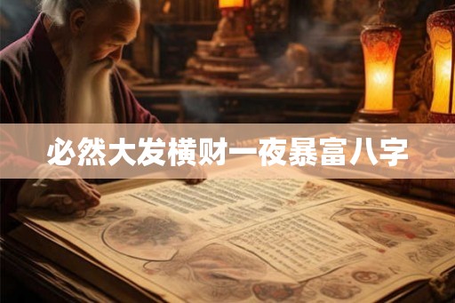 必然大发横财一夜暴富八字