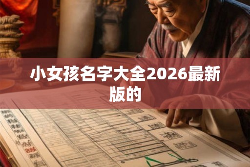 小女孩名字大全2026最新版的