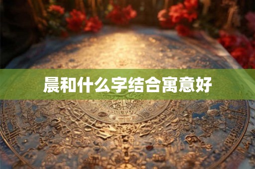晨和什么字结合寓意好
