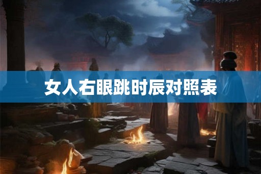 女人右眼跳时辰对照表