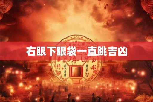 右眼下眼袋一直跳吉凶