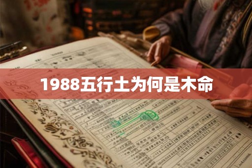 1988五行土为何是木命