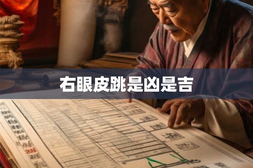 右眼皮跳是凶是吉