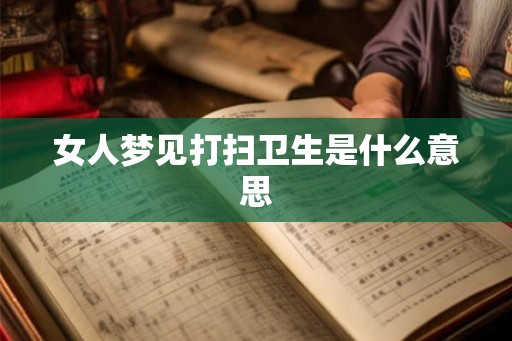 女人梦见打扫卫生是什么意思
