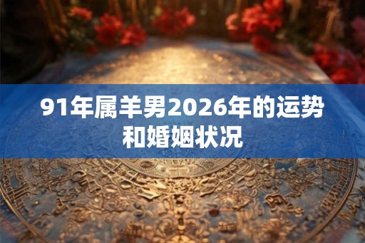 91年属羊男2026年的运势和婚姻状况