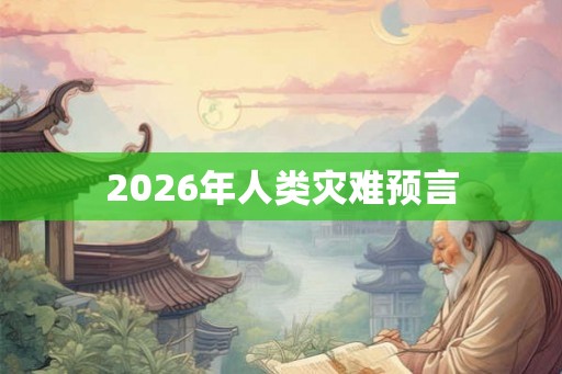 2026年人类灾难预言