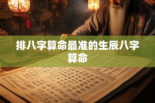 排八字算命最准的生辰八字算命 排八字算命最准的生辰八字算命
