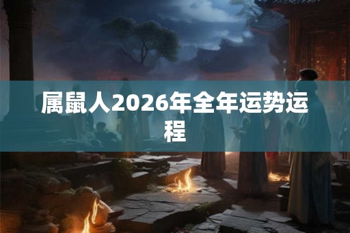 属鼠人2026年全年运势运程