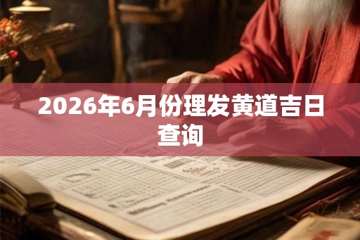 2026年6月份理发黄道吉日查询