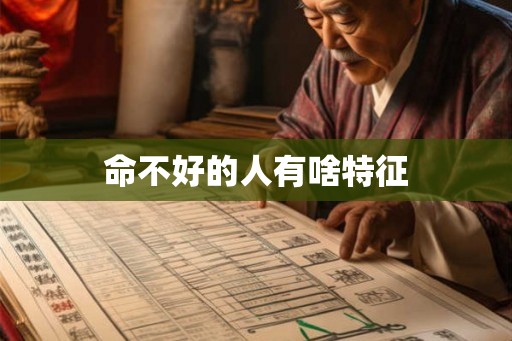 命不好的人有啥特征