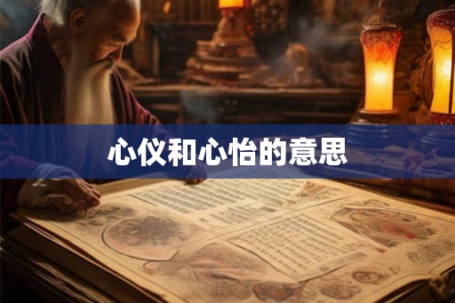 心仪和心怡的意思