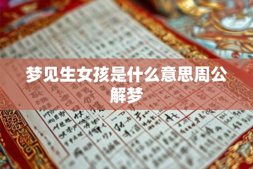 梦见生女孩是什么意思周公解梦