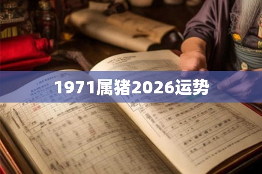 1971属猪2026运势